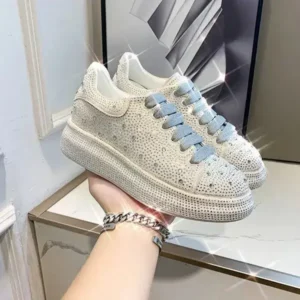 Nanpra Casual Rhinestone Platform Sneakers