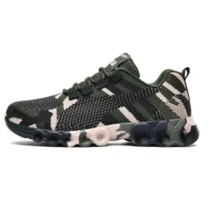 Nanpra Couple Casual Camouflage Pattern Lace Up Design Breathable Sneakers