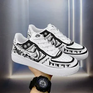 Nanpra Men Fashion Graffiti Breathable Sneakers