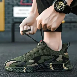 Nanpra Men'S Casual Mesh Breathable Camouflage Sneakers