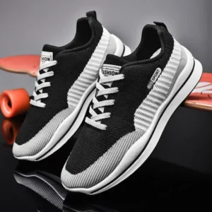 Nanpra Men'S Casual Color-Block Mesh Breathable Soft-Soled Sneakers