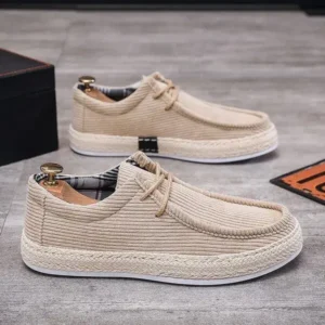 Nanpra Men'S Fashion Breathable Stripe Canvas Shoes