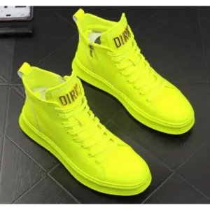 Nanpra Men'S Fashion Bright Color High-Top Sneakers