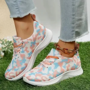 Nanpra Summer Women Fashion Breathable Casual Colorful Printed Sneakers