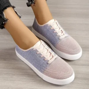 Nanpra Summer Women Fashion Casual Fly-Woven Mesh Breathable Sneakers