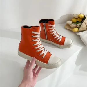 Nanpra Orange Up Platform High Top Casual Shoes